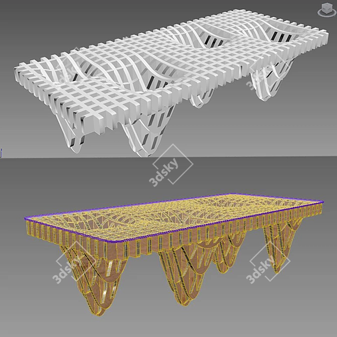 Modern Parametric Table 3D model image 3