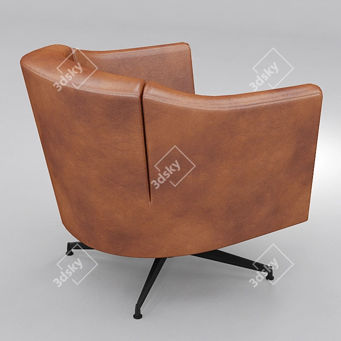 Giorgetti Leather Chair: Exquisite Photo Replica 3D model image 3