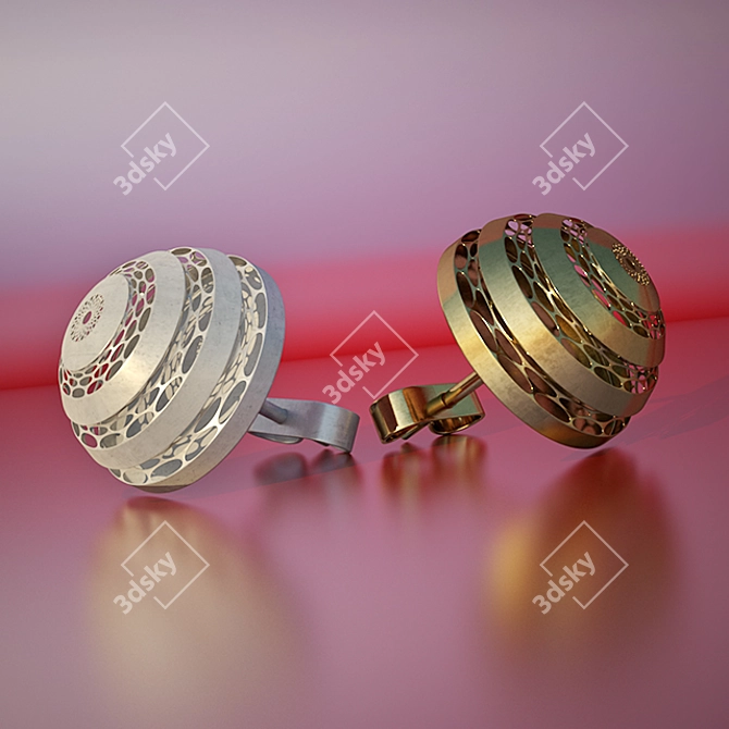 Dazzling Crystal Earrings 3D model image 1