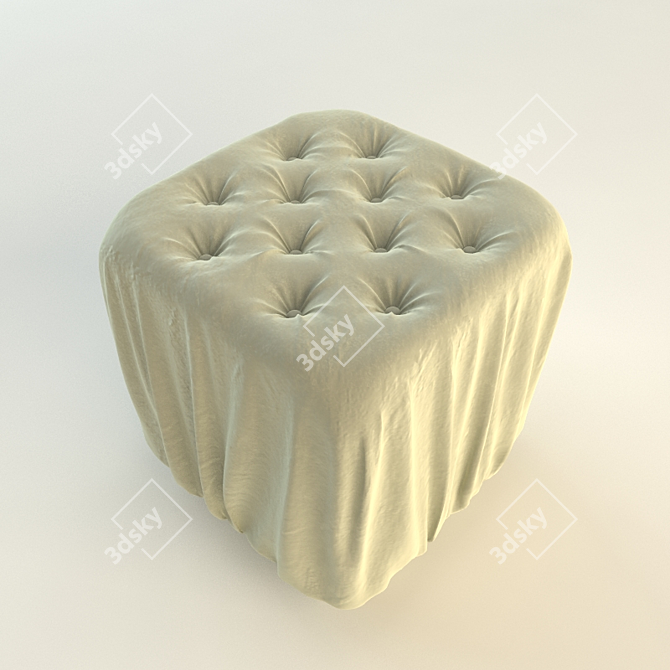 Cozy Comfort Ottoman 3D model image 1