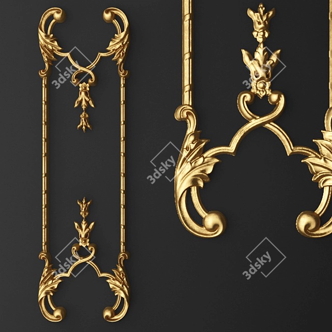 Elegant Stucco Frame 3D model image 1