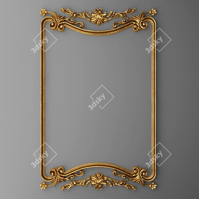 Title: Elegant Stucco Frame 3D model image 1