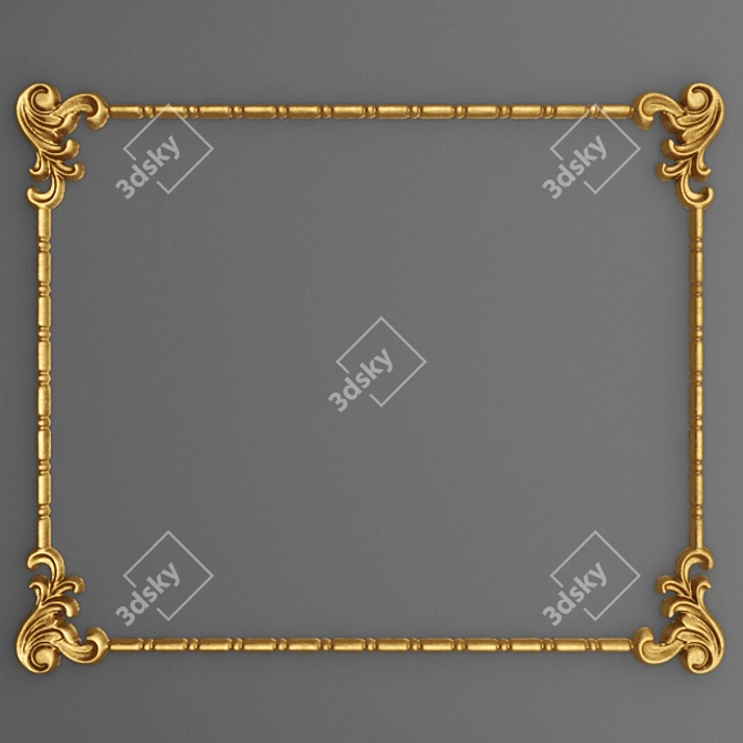 Elegant Stucco Frame 3D model image 1