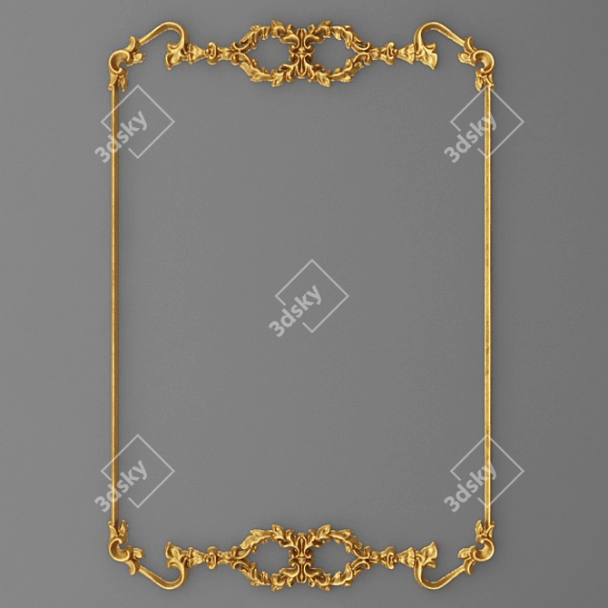 Elegant Stucco Frame 3D model image 1