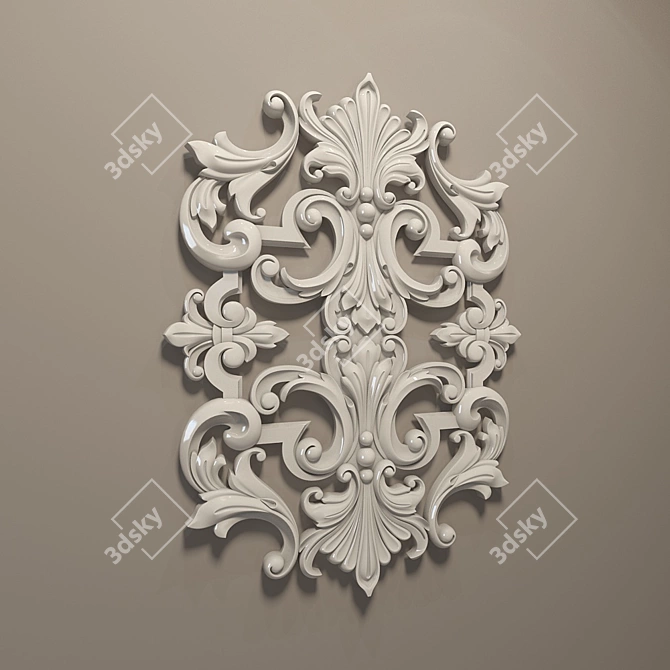 Artistic Decorative Element 3D model image 1