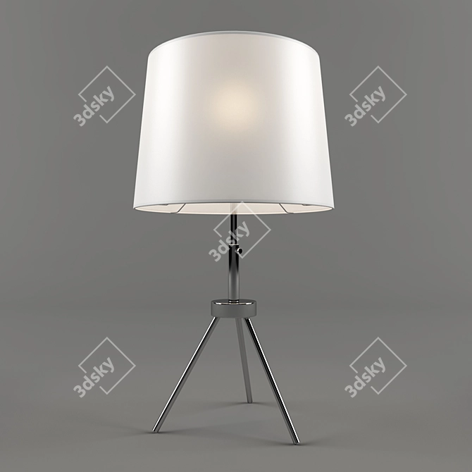 Elegant Chrome Table Lamp 3D model image 1