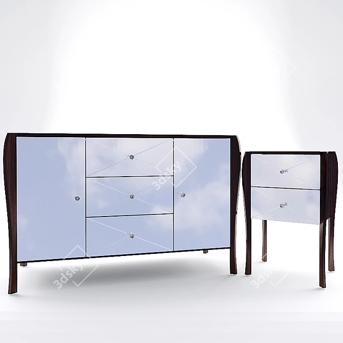 Elegant Charlston Tables from Laura Ashley 3D model image 1