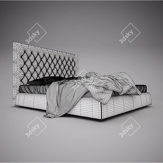 Dream Button Bed 3D model image 3