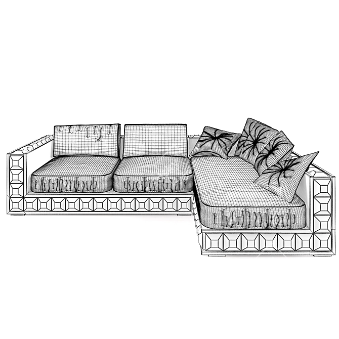 Italian Corner Sofa Formerin Gordon 3D model image 2