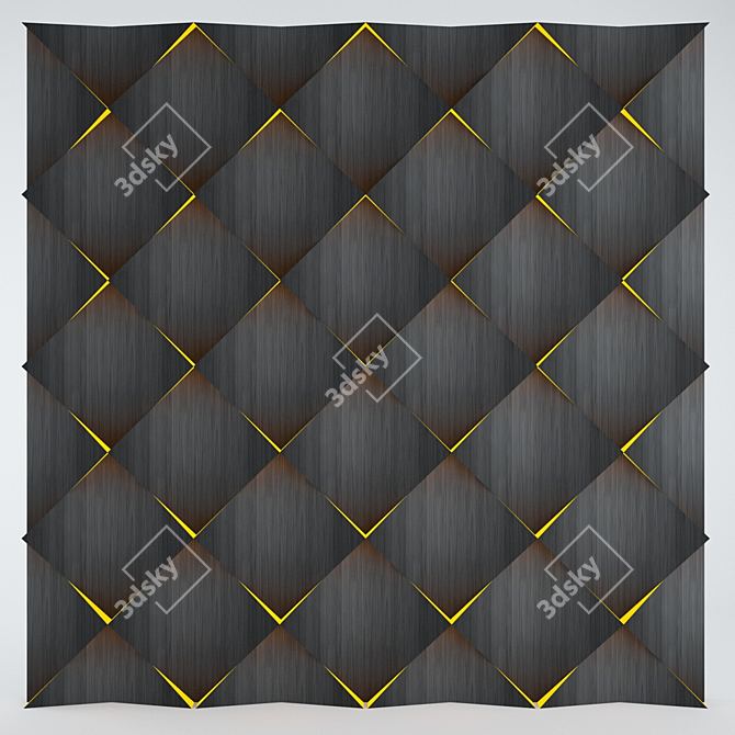 Sleek Wall Panel Z 3D model image 2