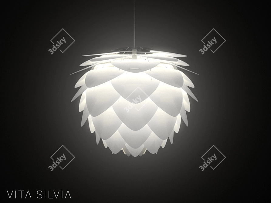 Elegant Silvia Pendant Lamp 3D model image 1