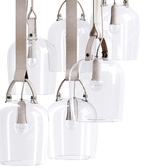 Luminous Bell Pendant Lights 3D model image 2