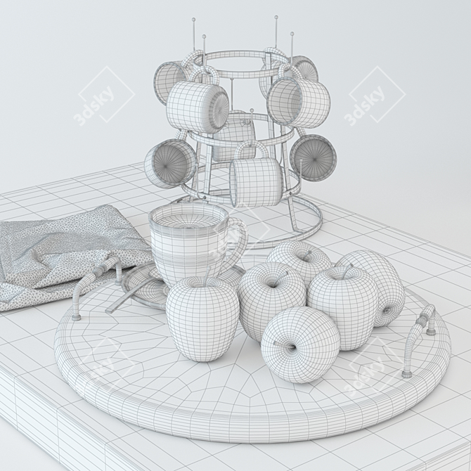 Crisp & Juicy Apples 3D model image 3