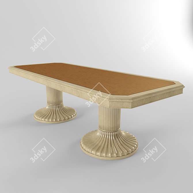 Stylish Large Dining Table 3D model image 1