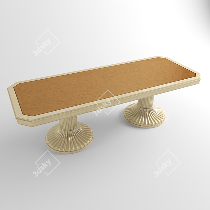 Stylish Large Dining Table 3D model image 2