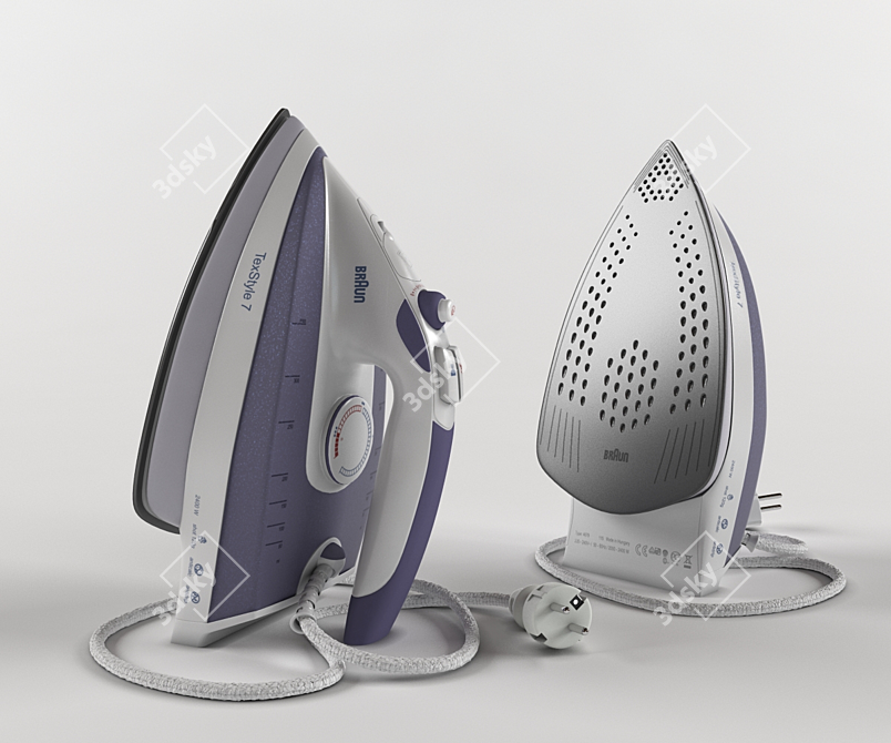 Powerful Braun TexStyle 7 Iron 3D model image 1