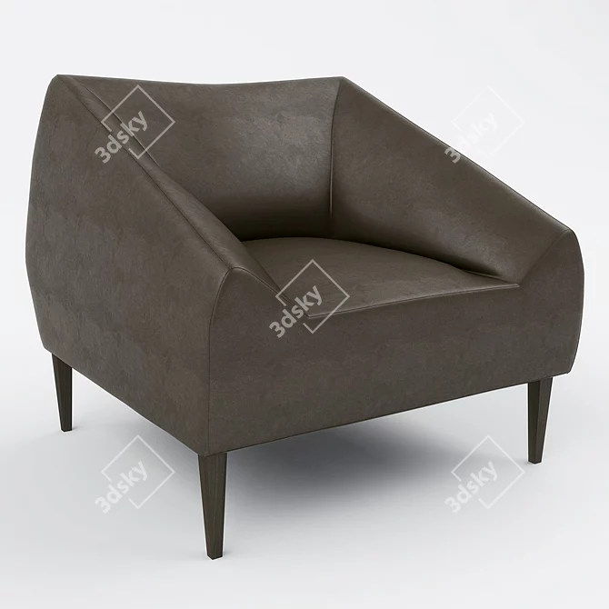 Title: Italian Poliform Carmel Armchair 3D model image 1