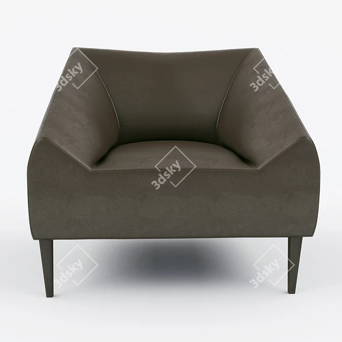 Title: Italian Poliform Carmel Armchair 3D model image 2