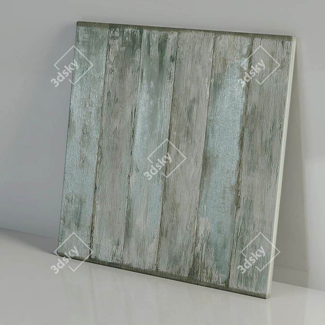 Title: Vintage Boards with Weathered Texture 3D model image 1