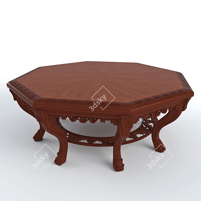 Indigo Hexagonal Coffee Table 3D model image 2