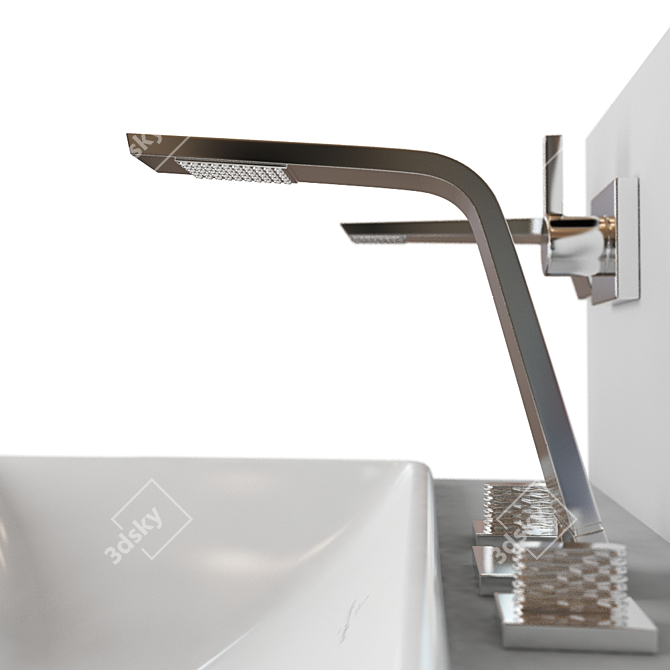 Elegant Dornbracht Mixer with Villeroy & Boch Sink 3D model image 3