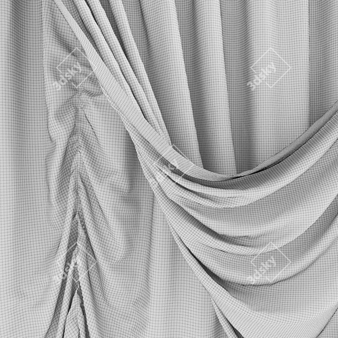 Modern Style Curtain 3D model image 2