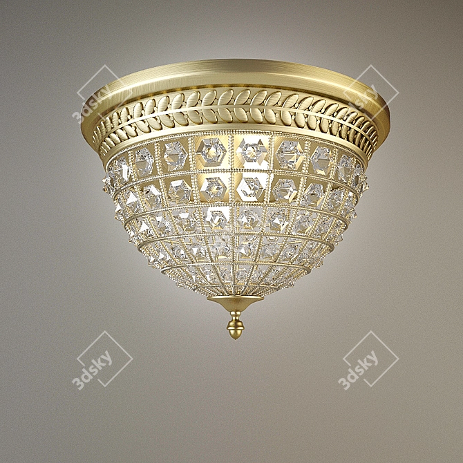 Regal Crystal Flushmount 3D model image 1