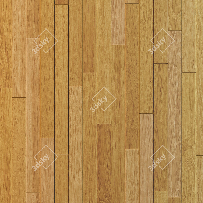 Elegant Oak Parquet Board 3D model image 1