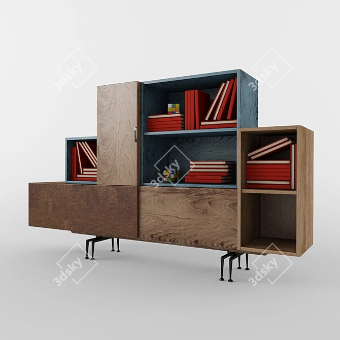 Versatile Modular Dresser/Sideboard by Luciano Zonta 3D model image 2