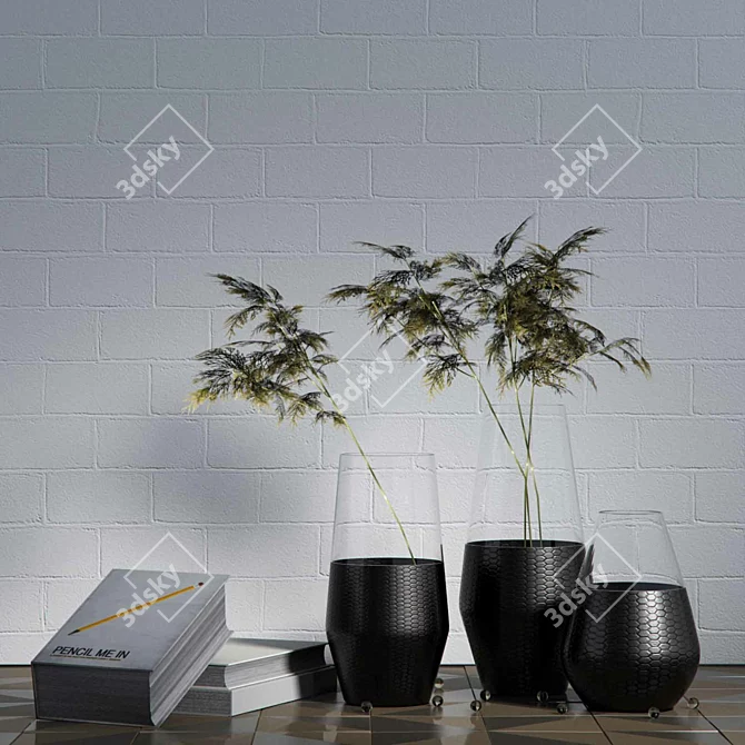 Handcrafted Ceramic Vases 3D model image 1