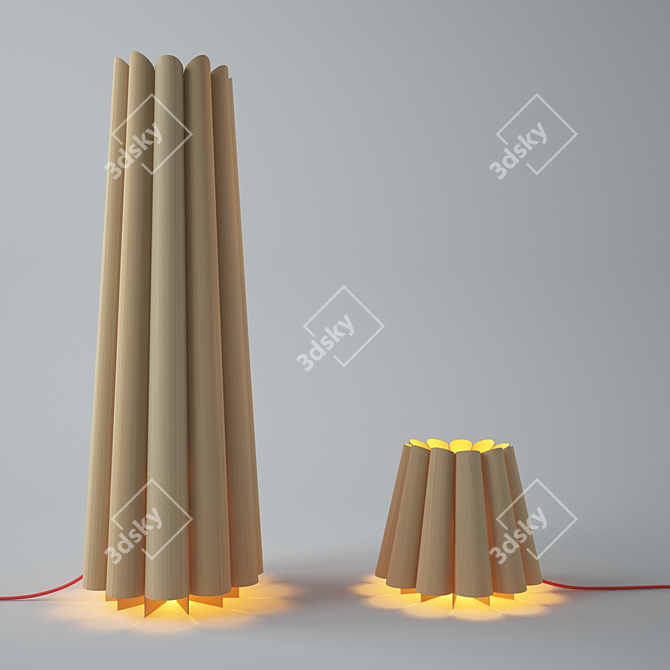 Minimalist Zed Lamp 3D model image 1