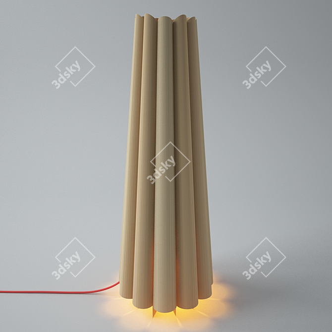 Minimalist Zed Lamp 3D model image 3