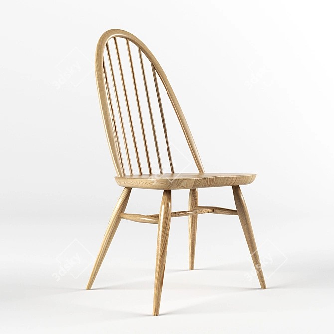 Ercol Windsor Quaker Chair: Timeless Elegance 3D model image 1