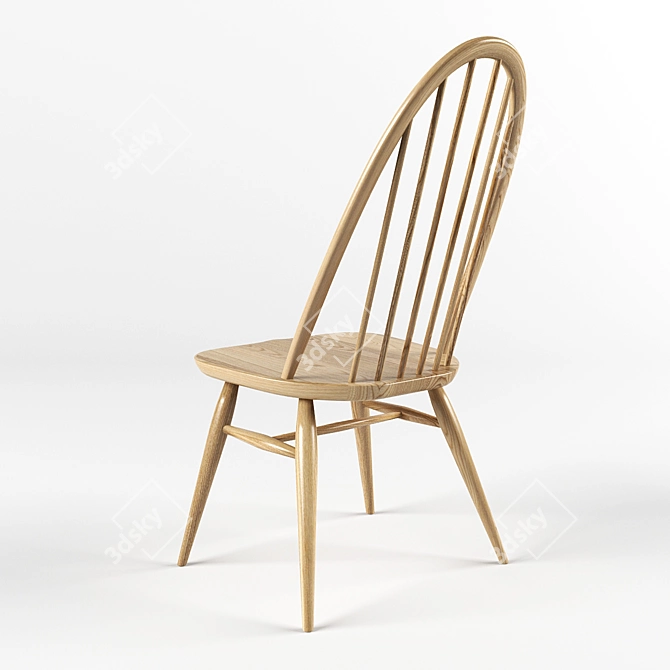 Ercol Windsor Quaker Chair: Timeless Elegance 3D model image 2