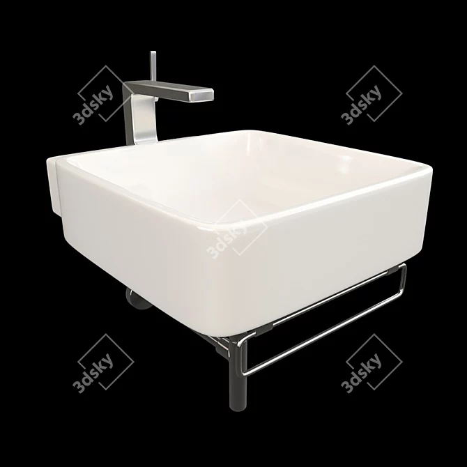 Elegant Simas Flow FL15 Sink 3D model image 1