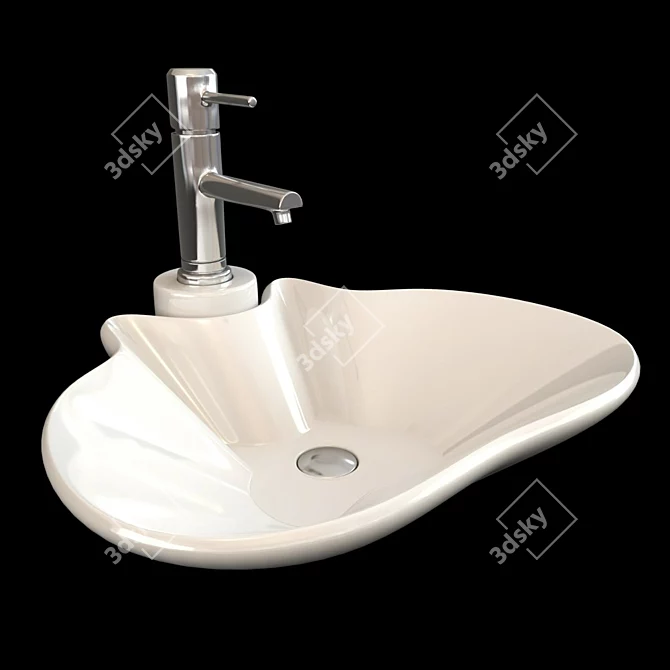 Elegant Ceramica ALA FLY Sink 3D model image 1