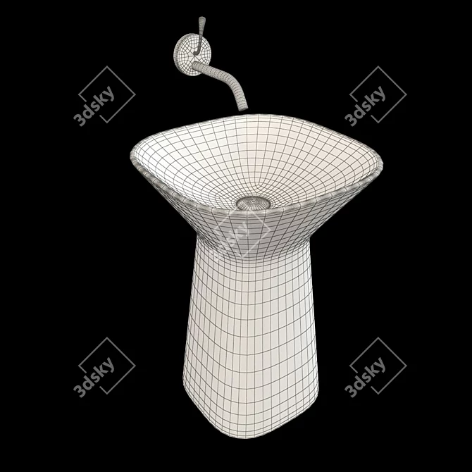 Hidra Ceramica MR 15 Sink 3D model image 2