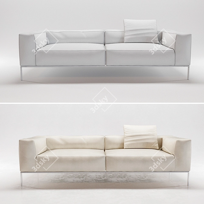 Modern Frank Sofa by B&B Italy 3D model image 2