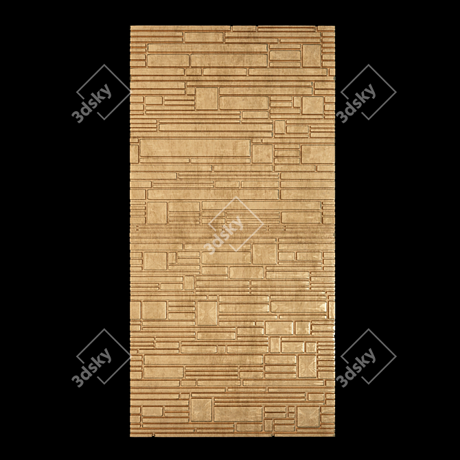 3D Wall Panel: Stylish Decor for Your Walls 3D model image 1