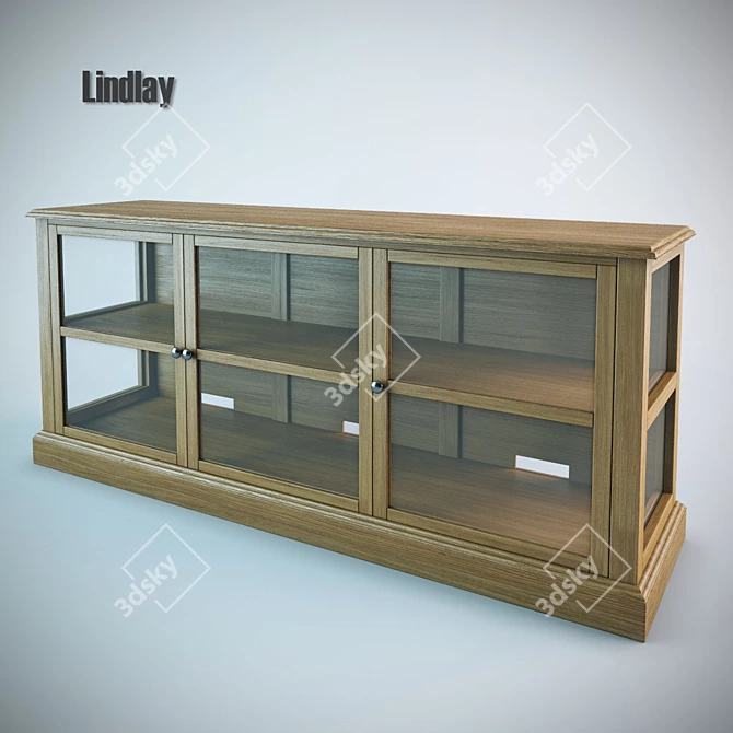 Rustic Pine TV Stand- 1850 x 500 x 760 3D model image 1