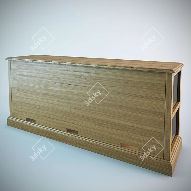 Rustic Pine TV Stand- 1850 x 500 x 760 3D model image 3