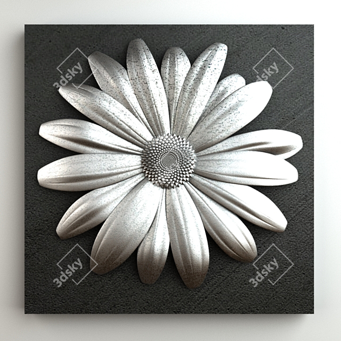 Delicate Daisy Flower Ornament 3D model image 1