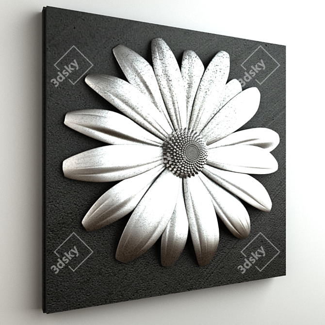 Delicate Daisy Flower Ornament 3D model image 2