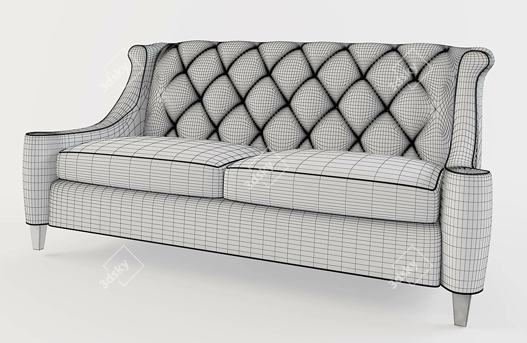 Luxury Velvet Sofa 3D model image 2