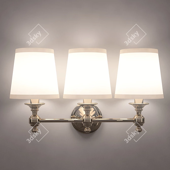 Midtown 3-Light Bath Vanity Fixture 3D model image 1