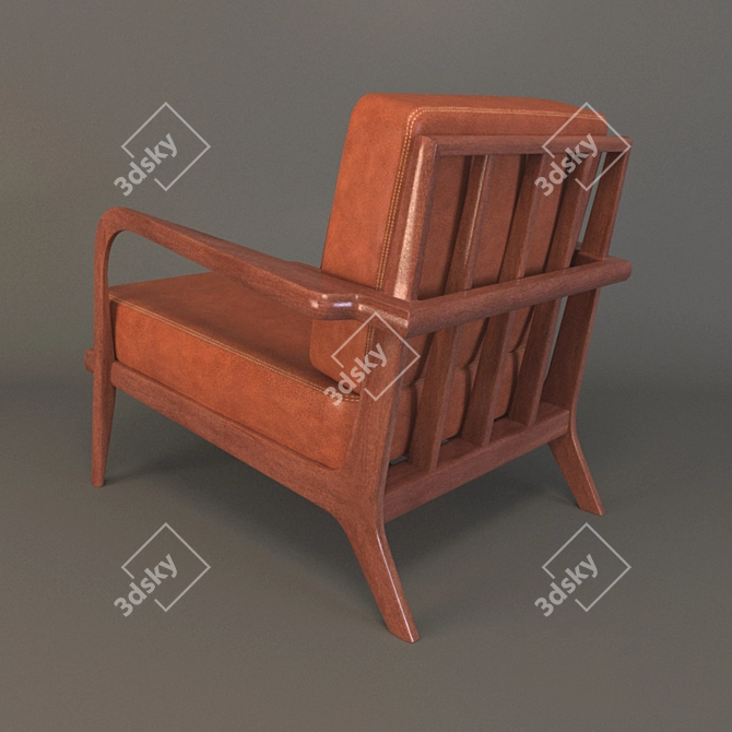 Elegant Comfort Armchair 3D model image 2