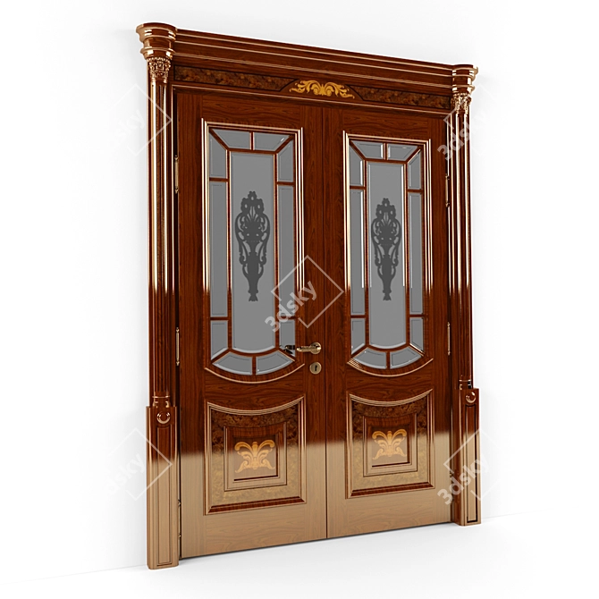 Luigi Glass Double Door 3D model image 2