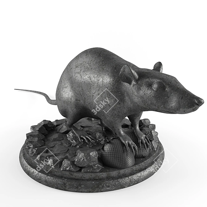 Heavy Duty Iron Rat Trap 3D model image 1