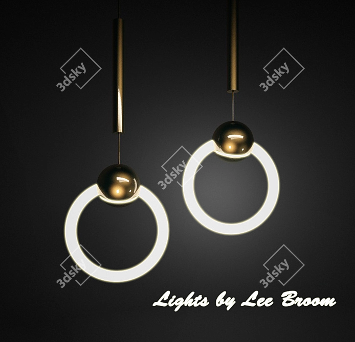 Sleek Ring Light by Lee Broom 3D model image 1