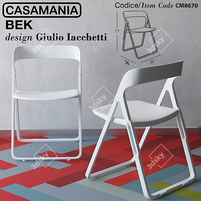 Foldable Elegance: Casamania_Bek Chair 3D model image 1